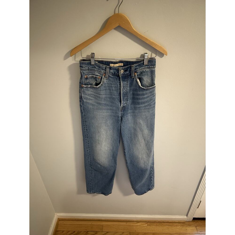 Levi’s Premium Y2K Ribcage Straight Ankle Jeans Women 28 High Rise Vintage Wash